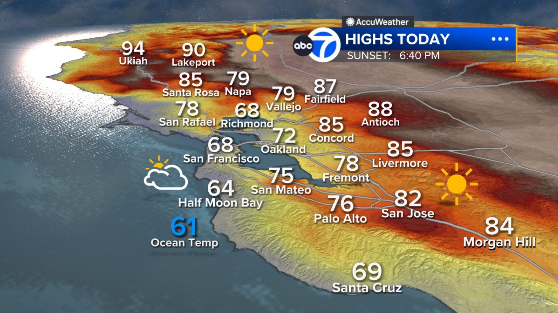 AccuWeather Forecast: Relief from heat is here with fog along the coast
       — ABC 7 Bay Area, Hillsborough Community news