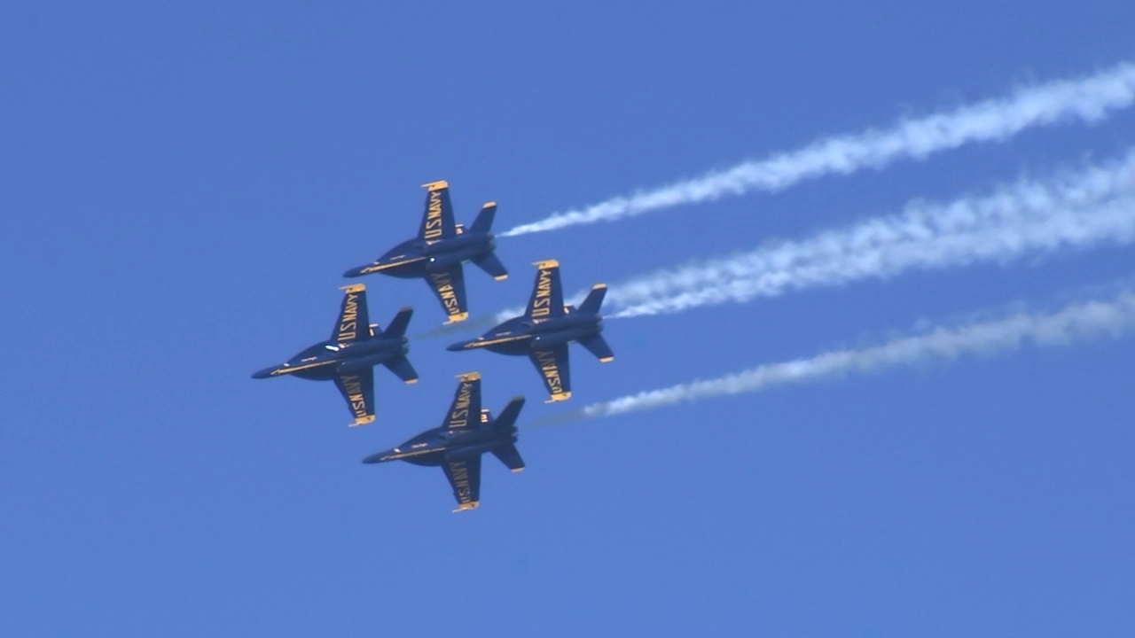 Blue Angels roar back over San Francisco Bay after Friday fog delay
       — ABC 7 Bay Area