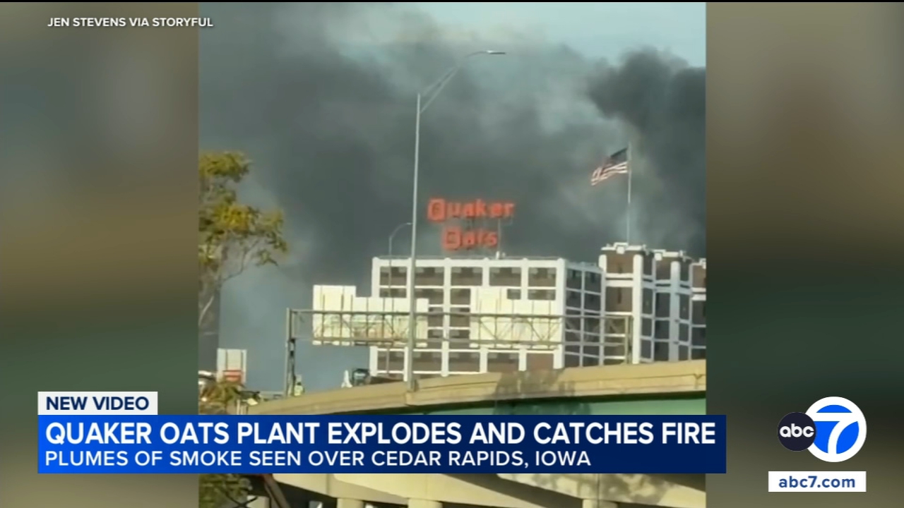 Explosion and fire erupt at Quaker Oats plant in Cedar Rapids, Iowa; no injuries
       — ABC 7 Bay Area, Hillsborough Business news