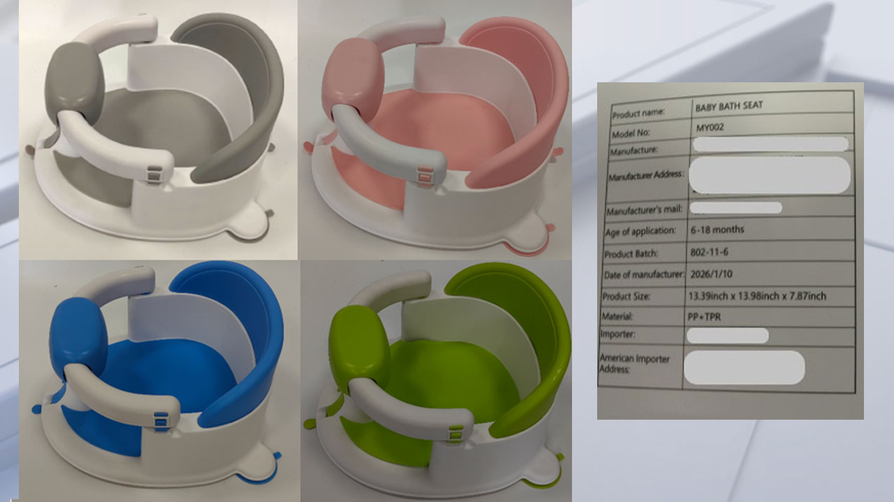 Baby bath seats sold on Amazon under recall for risk of serious injury, drowning — KTVU FOX 2 Bay Area, Hillsborough Government news